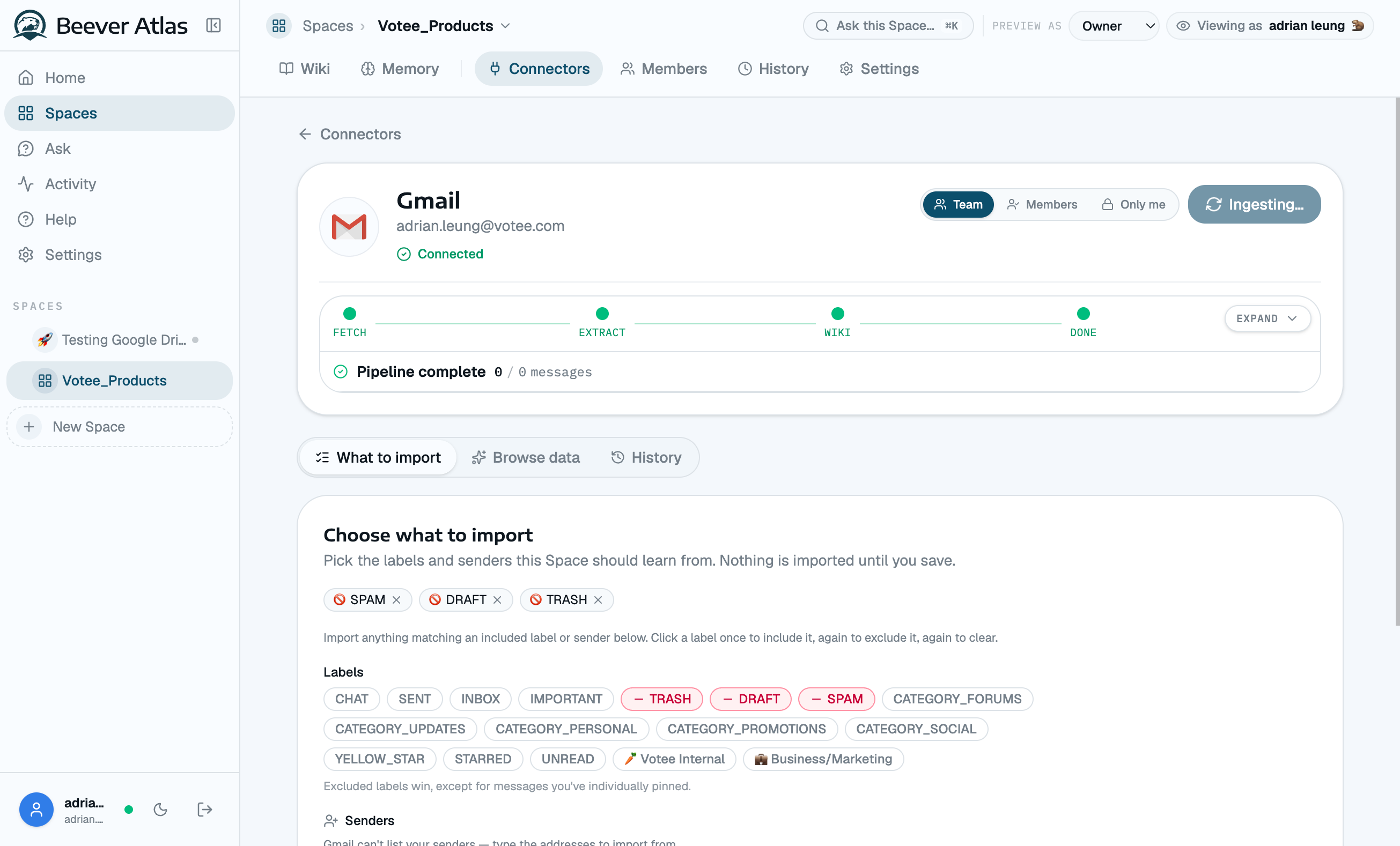 Beever Atlas data ingestion pipeline